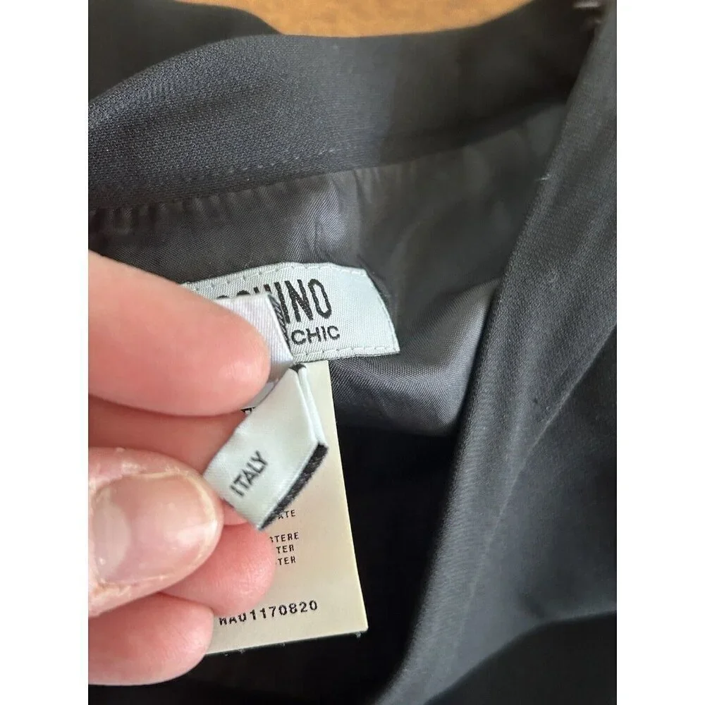 Moschino Cheap & Chic Knee Length Black Work‎ Career Skirt Size US 4 Lined Zip